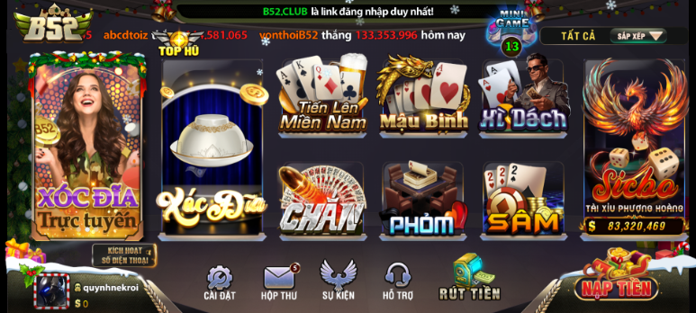 Hướng dẫn đăng nhập tiến lên miền nam của B52 cực nhanh